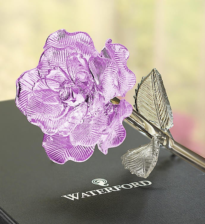 Waterford Glass Rose Waterford Lavender Glass Rose | 1-800-Flowers Flowers Delivery | 97712L